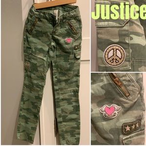 Girls JUSTICE CAMOUFLAGE SZ 8 pants